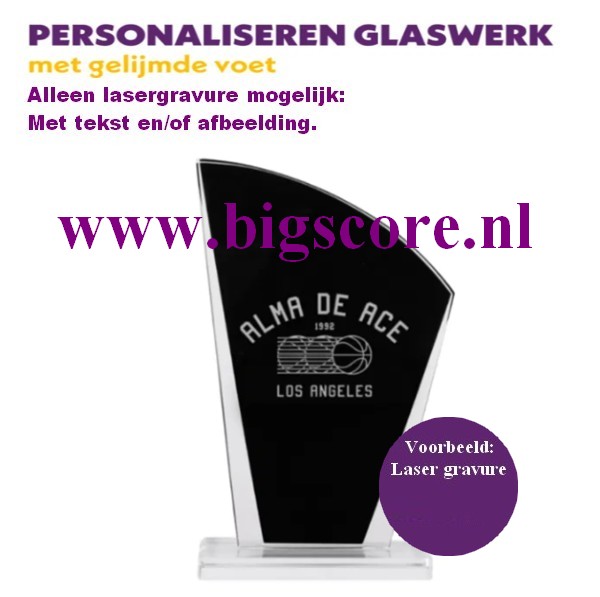 Ratna Crystalstandaard inclusief lasergraveren ontwerp